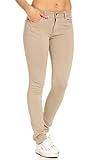 SOHO GLAM Classic Stretch Knit Skinny School Pants in Khaki (Plus Sizes Available S-3XL)