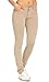 Classic Stretch Knit Skinny School Pants in Khaki (Plus Sizes Available S-3XL)