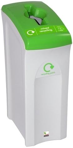 Midi Envirobin 82 Litre Ivory Base Propeller Lid Lime Green Mixed Recycling