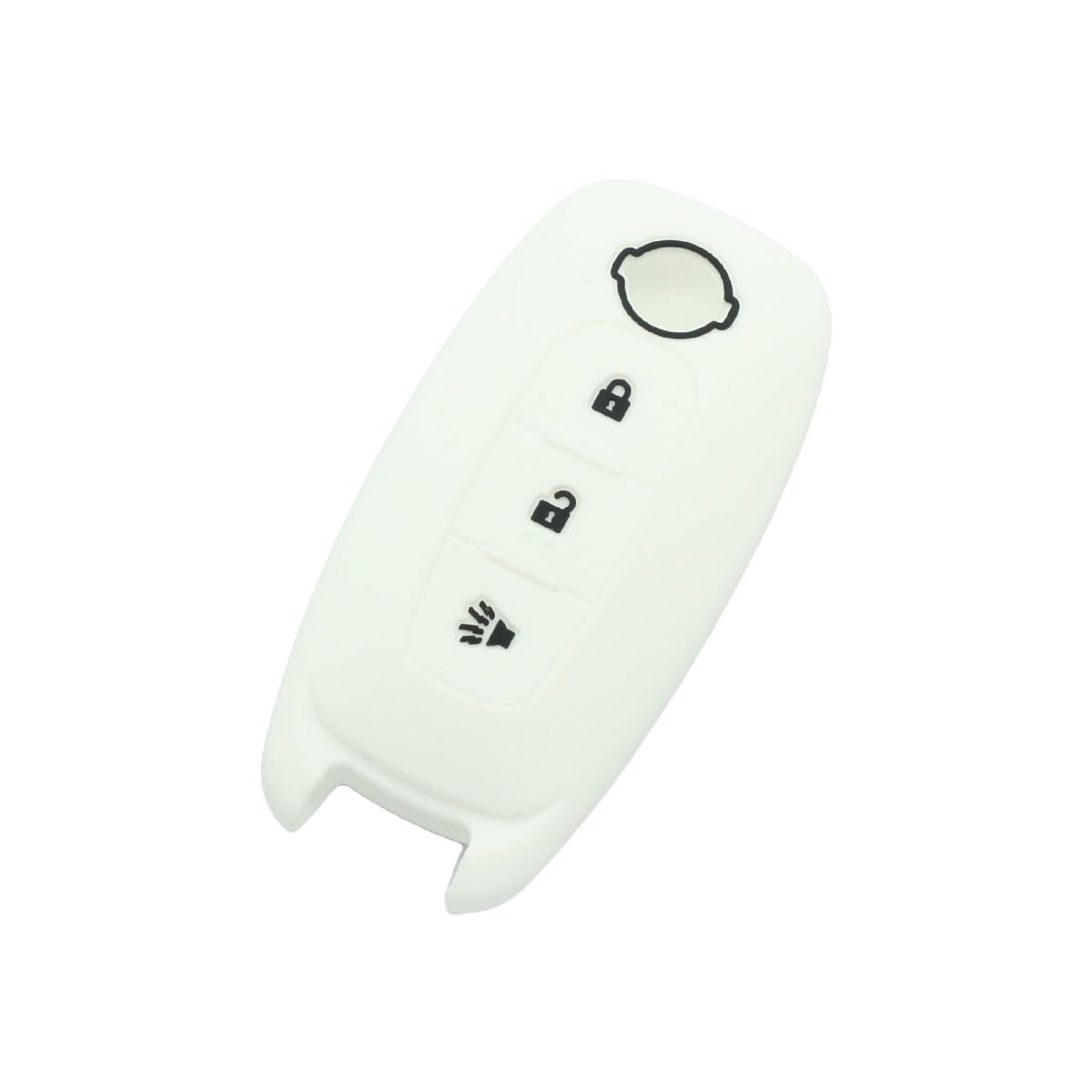 BROVACS Silicone Cover Protector Case Holder Skin Jacket Compatible with NISSAN 3 Button Smart Remote Key Fob CV2509 White — image 1