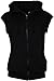 Angel Cola Men's Sleeveless Hoodie Zip Up Cotton Vest Black L