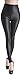 Stretch Faux Active Tights Leggings for Women Girls Juniors Pants (Medium, Black)