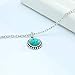 Edary Bohemian Moon Multilayer Necklace Turquoise Silver Necklaces Chain Jewelry for Women and Girls