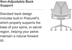 Herman Miller Sayl Task Chair: Tilt Limiter - Stationary Seat Depth - Stationary Arms - Standard Carpet Casters - Fog Base/Studio White Frame - Thumbnail 4