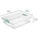 Sterilite 19638606 Large Clip Box, Clear with Blue Aquarium Latches, 6-Pack (Renewed)thumb 1
