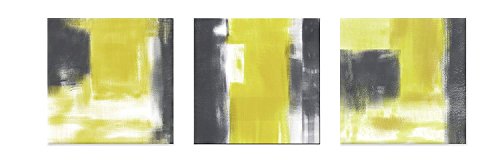 Abstract Canvas Wall Art Set 36 X 12 Yellow Gray Canvas Art Decor Painting Print With Stretched Framed Ready To Hang For Living Room Home Decoration Buy Online In Aruba At Aruba Desertcart Com