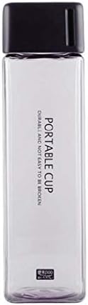 EIKdoulf02 480ml Creative Square Portable Sports Plastic Water Bottle Drinking Water Cup