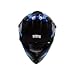 TMS Youth Kids Black/Blue Punk Dirt Bike ATV Motocross Off-Road Helmet DOT (Large)