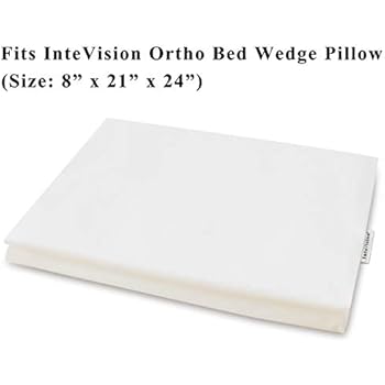 InteVision 400 Thread Count, 100% Egyptian Cotton Pillowcase. Designed to Fit The Ortho Bed Wedge Pillow (8