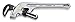 End Pipe Wrench, Aluminum, 14 in. L