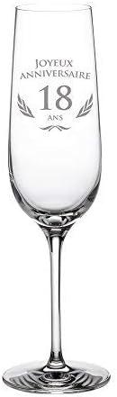 Amavel Flute De Champagne Avec Gravure Pour Les 18 Ans Cadeau D Anniversaire Pour Hommes Et Femmes Idee Cadeau Pour Femmes Verre A Champagne Et Vin Mousseux Flute