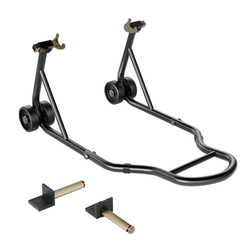 SPECSTAR Universal Motorcycle Lift Stand Heavy Duty Motorcycle Rear Wheel Riser Sports Bike Stand with Spool and Paddock Combo