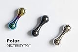 Knucklebone Fidget Toys Gadgets for Men Dexterity Toy: Solid Titanium Rainbow Finish