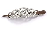 St Justin, Pewter Celtic Knot Hair-Slide With Rosewood Pin