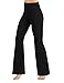 ODODOS Power Flex High Waist Boot-Cut Yoga Pants Tummy Control Workout Non See-Through Bootleg Yoga Pants,Black,X-Large