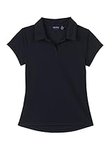 Nautica Big Girls' Short Sleeve Performance Polo, Su Navy, L (12/14)