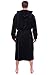 Alexander Del Rossa Mens Robe, Plush Fleece Hooded Bathrobe Men, Men's Bathrobes, Big and Tall Bath Robe for Men Black 2XL (A0125BLK2X)