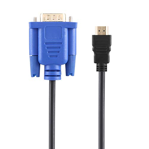 PVC 1.8M Adapter Cable High-definition HDMI To VGA Audio Adapter Portable Black - Thumbnail 3