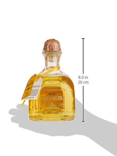 PATRÓN Añejo Premium-Tequila, 40% Vol., 70 cl/700 ml, aus 100 % besten blauen Weber-Agaven, in Mexiko in kleinen Chargen handdestilliert, über 12 Monate im Eichenfass gelagert, perfekt für Margaritas – Bild 7