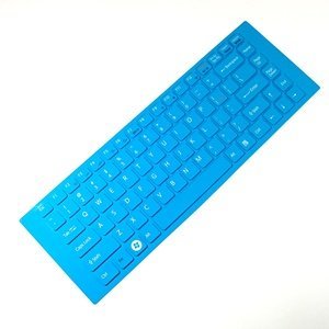 Cosmos Aqua Blue Keyboard cover skin compataible with Sony VAIO EA-series VGP-KBV4/P + Cosmos cable tie