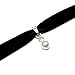 Arthlin White Glass Imitation Pearl Pendant on Black Velvet Choker Necklace for Women, Made in USA