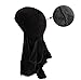 2Pack Waves Velvet Durag Cap Red Black Long Straps Designer Du-Rag for Men Women