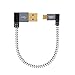 CableCreation Short (0.5ft) 90 Degree USB 2.0 A to Micro USB B Cable, Double Angle-Dual Angled Short Micro USB Cable with Aluminium Case,15cm, Space Gray