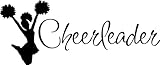Cheerleader Decal wall saying vinyl lettering art decal quote sticker home decal