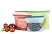 Reusable Silicone Food Storage Bags - 4 Pack Sandwich Storage Silicon Freezer Bags - 2 Large 50oz, 2 Medium 30oz Airtight Ziplock Snack Silicone Bags - Silicone Bags Reusable