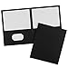 Avery Two Pocket Folders, Holds up to 40 Sheets, Business Card Slot, 25 Black Folders (47988)