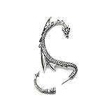 Silver Phantom Jewelry Women's Silvertone Dragon Ear Cuff Wrap Earring Gothic Jewelry (Right Ear)