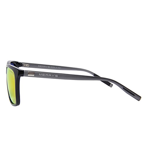 MERRY'S Unisex Polarized Aluminum Sunglasses Vintage Sun Glasses For Men/Women S8286 (Red, 56)