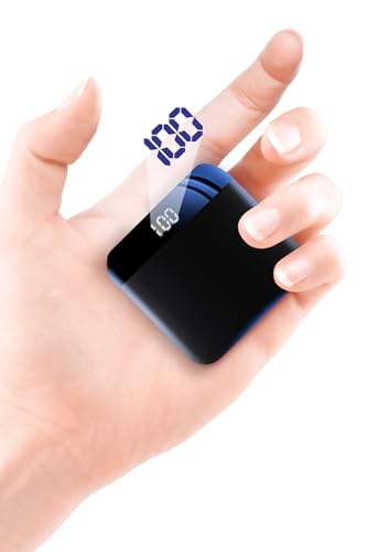 20000M Mini Power Bank 10000mAh,Smallest and Lightest External Battery Pack,Ultra-Compact High-Speed Charging Technology Portable Charger USB-C for iPhone, Samsung Galaxy and More (Black)