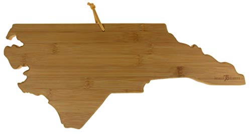 North Carolina State Destination Bamboo Serving & Cutting Board Bundled with North Carolina Kitchen Towel