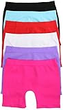 ToBeInStyle Girl's Pack of 6 Long Boyshorts - Solid Colors - Large