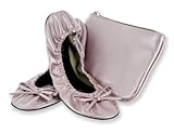 Sidekicks Small Blush Pink Foldable Ballet Flat Shoes w/ Carrying Case