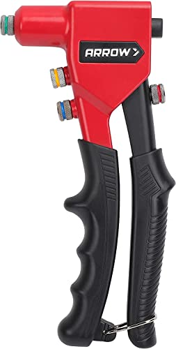 Arrow RT188M One-Handed Pop Rivet Gun, Manual Riveter for Metal, Fabric, Leathe…