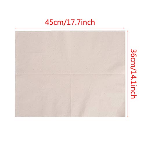 Rolin Roly 2 Pieces Reusable Fermented Dough Cloth Nature Cotton Pastry Proofing Cloth Baker's Couche for French Baguette Loaves,Bread (45x36cm,25x75cm) - Thumbnail 4