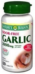 NATURES BOUNTY GARLIC ODOR FREE 2000MG EC 120Tablets