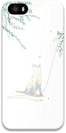 Amazon Iphone5 アイフォン5 ケース 猫 イラスト かわいい 萌え 人気 青 ｐｃ 超薄型 鈴 葉 家電 カメラ