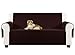 ALIECOM Anti-Slip Sofa Slipcovers Jacquard Fabric Pet Dog Couch Covers Protectors (Sofa, Dark Brown)