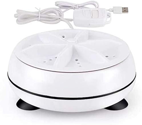 GENMAI 3 in 1 Mini Portable Washing Machine Ultrasonic Turbo Washer with Suction Cup for Dormitory Apartment Travel Clothes Use Convenient for Camping Travel Business Trip