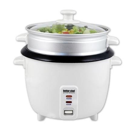 Click Here to See More Images Better Chef 5-Cup Rice Cooker w/ Food Steamer