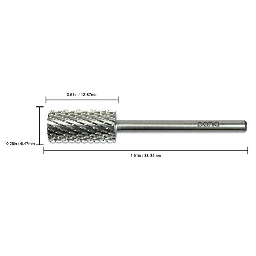 Pana 3/32" Safety Nail Carbide Bit - Silver Large Barrel Head (Grit: Extra Coarse - XC) for Electric Dremel Drill Machine