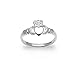 River Island Jewelry - Sterling Silver Irish Claddagh Friendship and Love Celtic Ring Ladies Women's Size 5 6 7 8 9 (9)