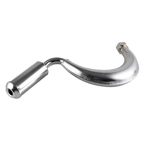 sthus 49cc 60cc 66cc 80cc High-Performance Racing Motorized Bicycle Gas Engine Motor Parts Muffler Expansion Chamber Exhaust Pipe - Chrome