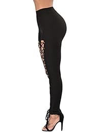 Leggings elásticos para dama con encaje en la parte delantera