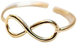 Aniywn Hot Sale! Simple Retro Design Toe Ring Adjustable Foot Jewelry Gifts for Women (Free Size, Gold)
