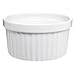 Set of 8,4 oz Porcelain Ramekins Bakeware Set, White Porcelain Baking Cups for Pudding, Creme Brulee, Custard Cups and Souffle Dishes, Durable 4 ounce Ramekins for Baking, Cooking, Serving and More