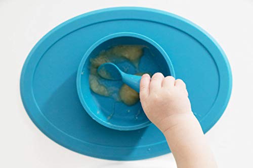 ezpz Tiny Spoon - Silicone Feeding Spoon Twin Pack (Lime)